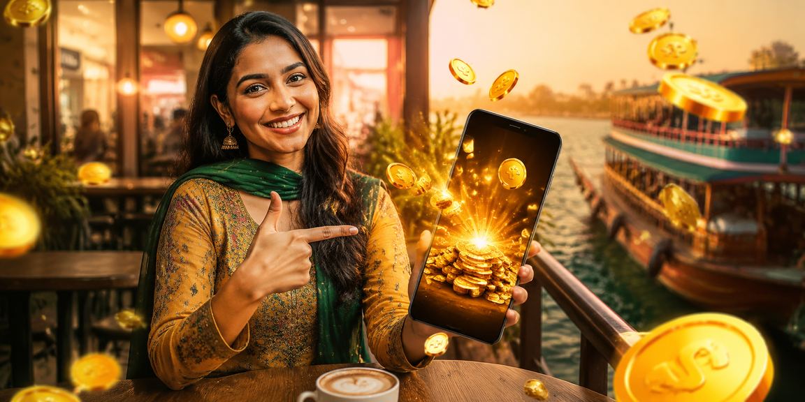 বাংলাদেশে ক্যাসিনো অ্যাপ উপভোগ করছেন যুবক